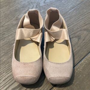 Janie and Jack Tan Dress Shoes with Crisscross Strap